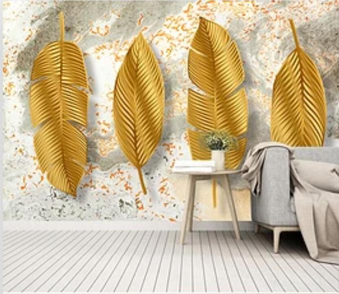 3D Big Leaves 596 Wall Murals Wallpaper AJ Wallpaper 2 