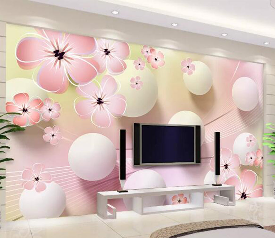 3D Plum Pattern WC186 Wall Murals