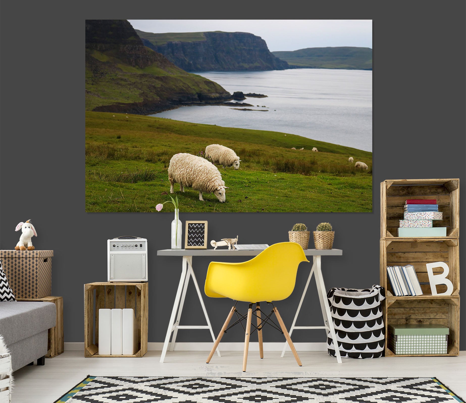 3D Steppe Sheep 120 Jerry LoFaro Wall Sticker