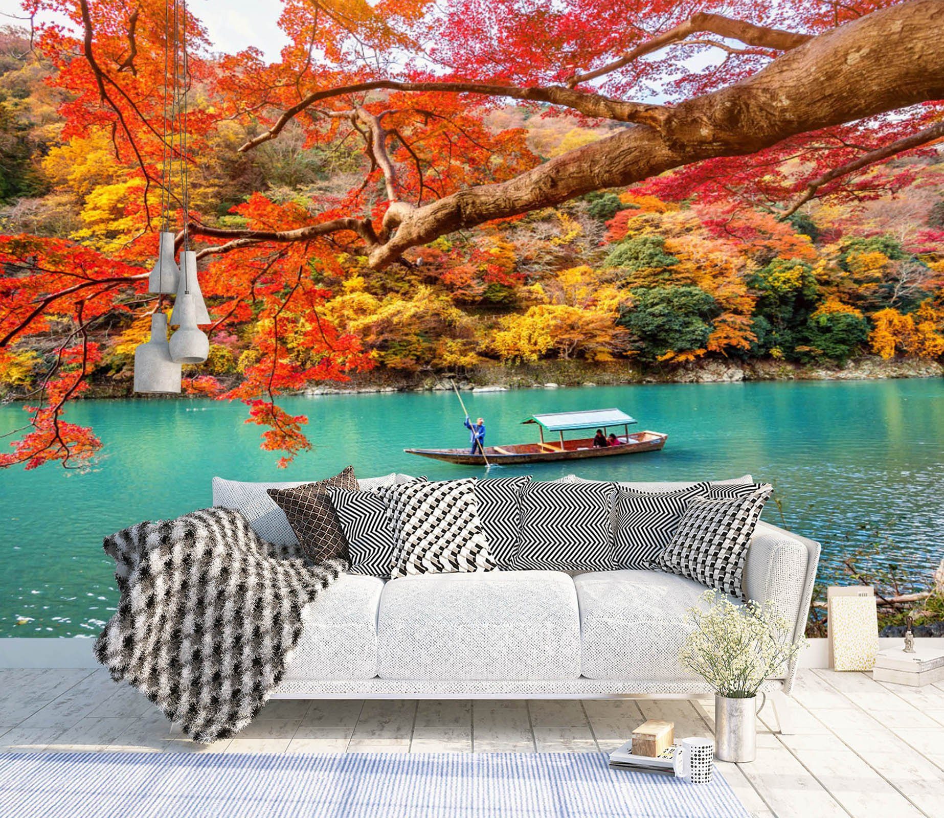 3D Autumn Leaves Tree 1472 Wall Murals Wallpaper AJ Wallpaper 2 