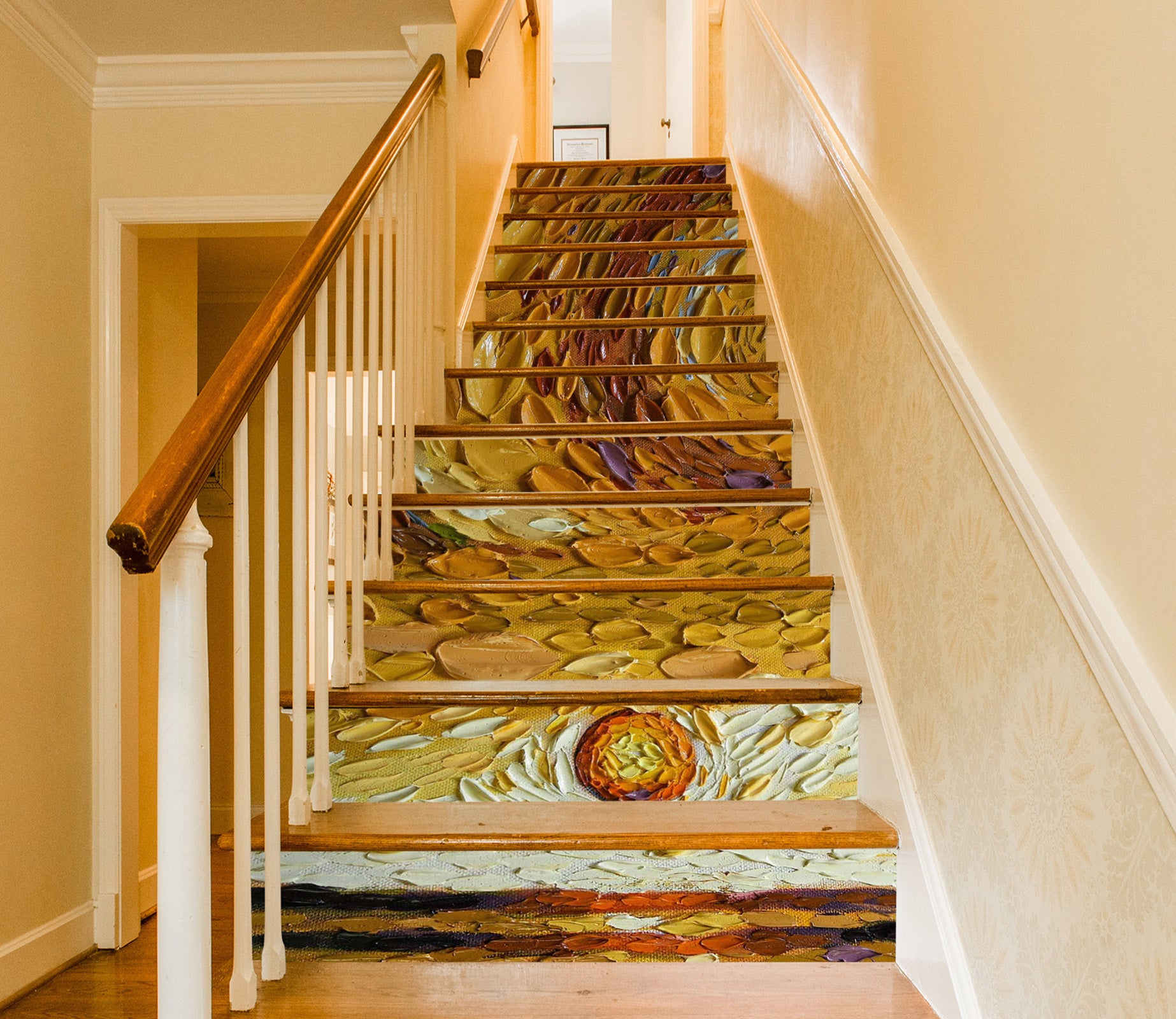 3D Yellow Pattern Oil Painting 96151 Dena Tollefson Stair Risers