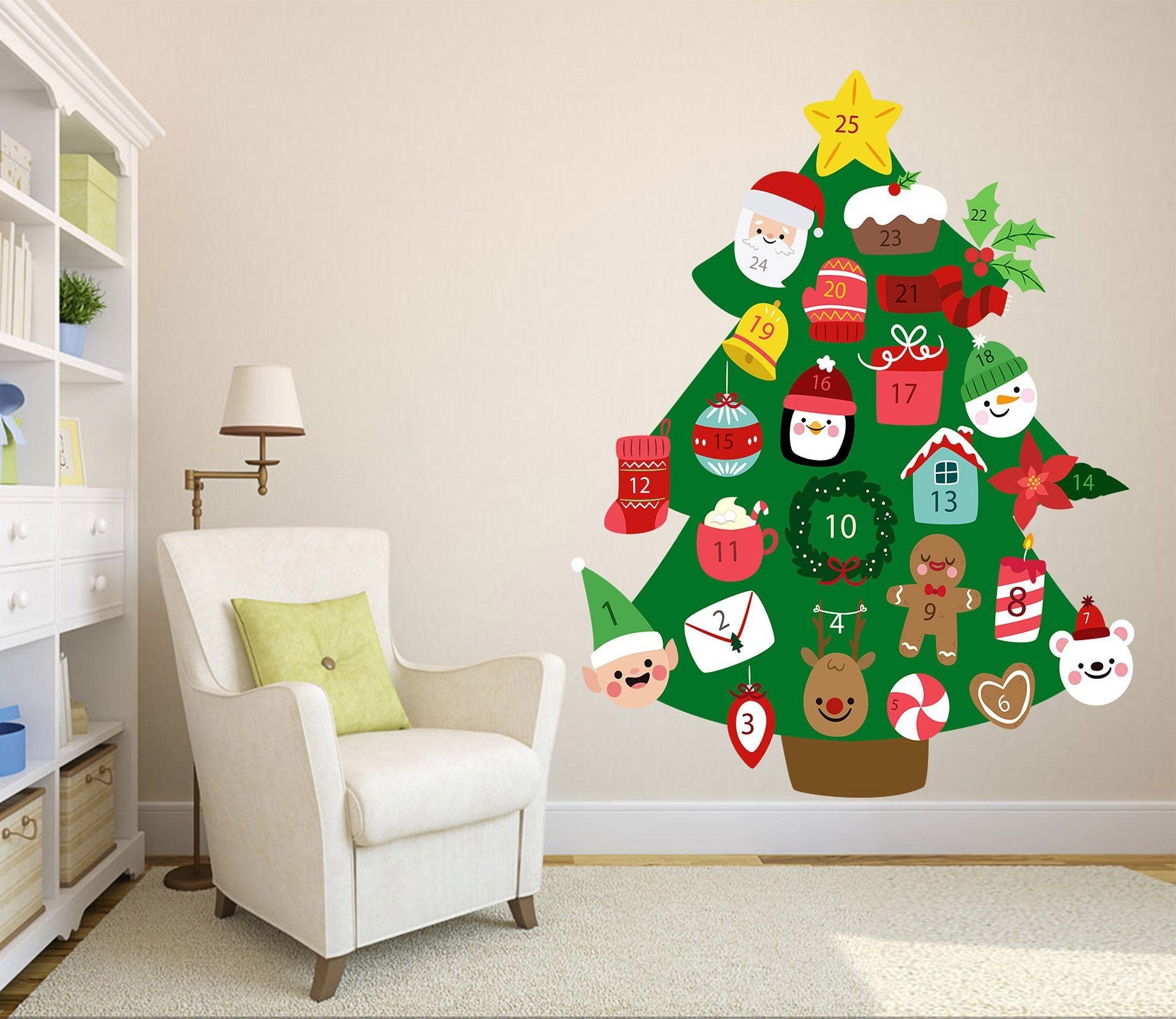 3D Christmas Tree Old Man 17 Wall Stickers Wallpaper AJ Wallpaper 