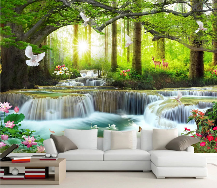 3D River Dove WC1010 Wall Murals