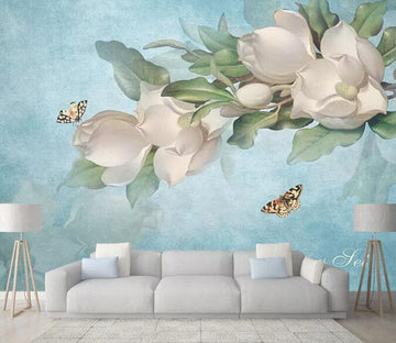 3D Flower Butterfly 1409 Wall Murals Wallpaper AJ Wallpaper 2 