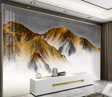 3D Yellow Mountain WC2483 Wall Murals