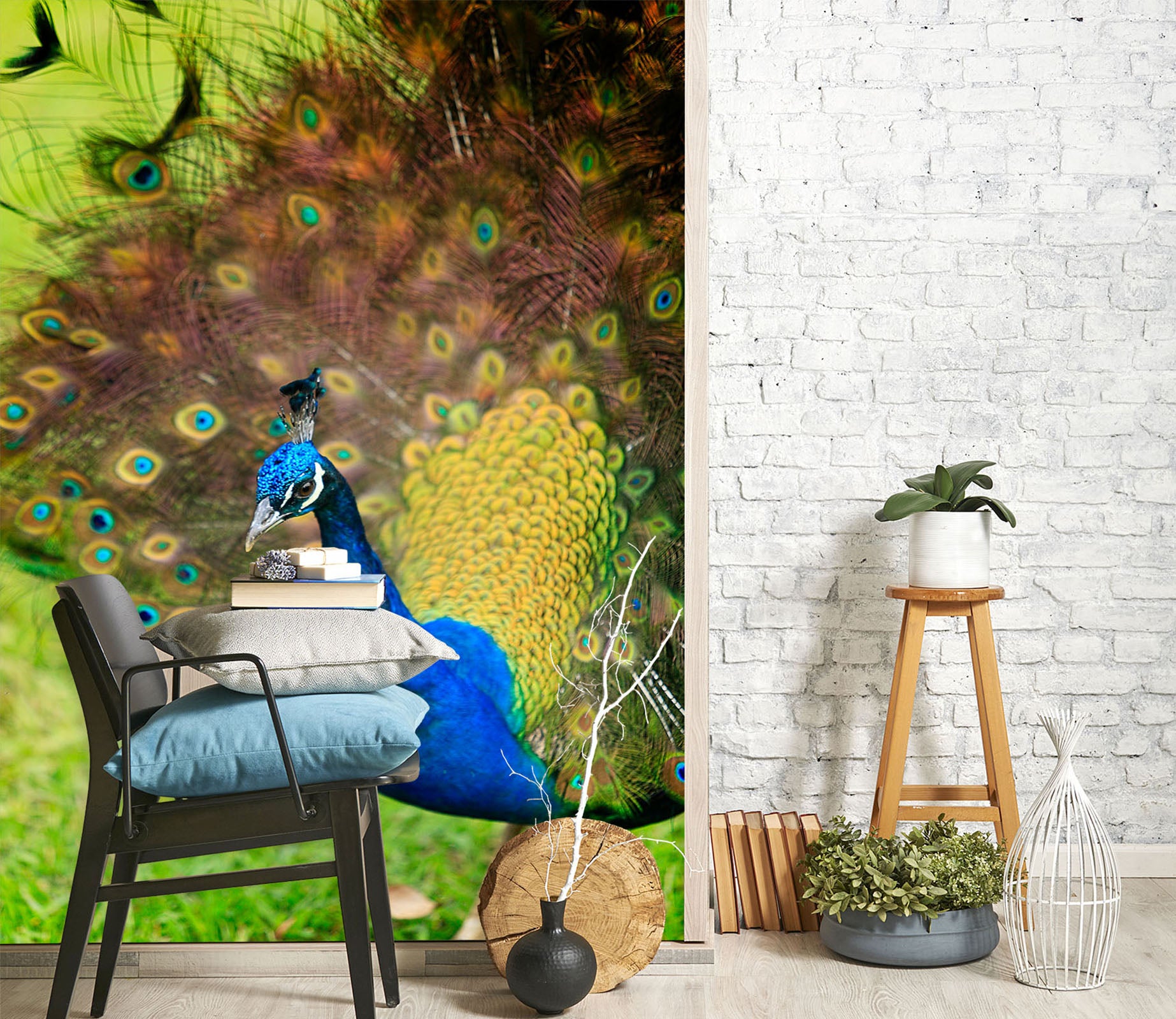 3D Peacock 61173 Kathy Barefield Wall Mural Wall Murals