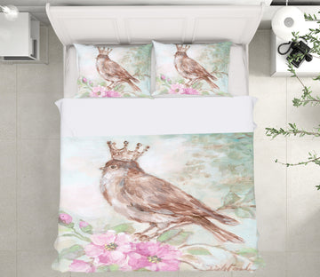 3D Crown Bird Flower 2089 Debi Coules Bedding Bed Pillowcases Quilt