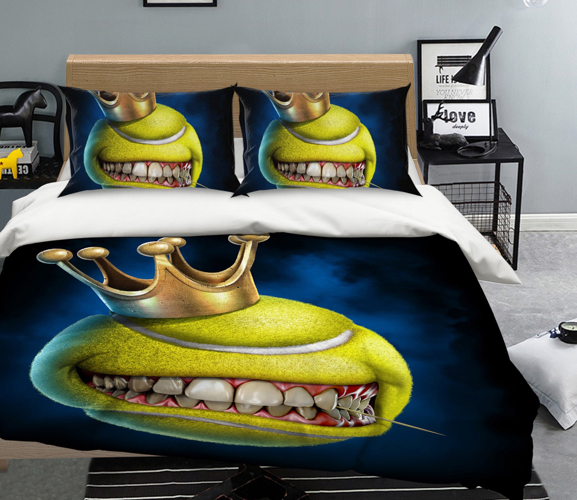 3D Tennis Tooth Crown 4054 Tom Wood Bedding Bed Pillowcases Quilt