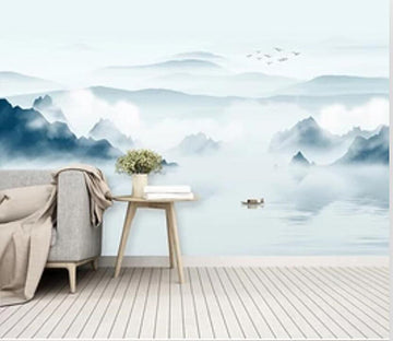 3D Misty Valley 947 Wall Murals Wallpaper AJ Wallpaper 2 