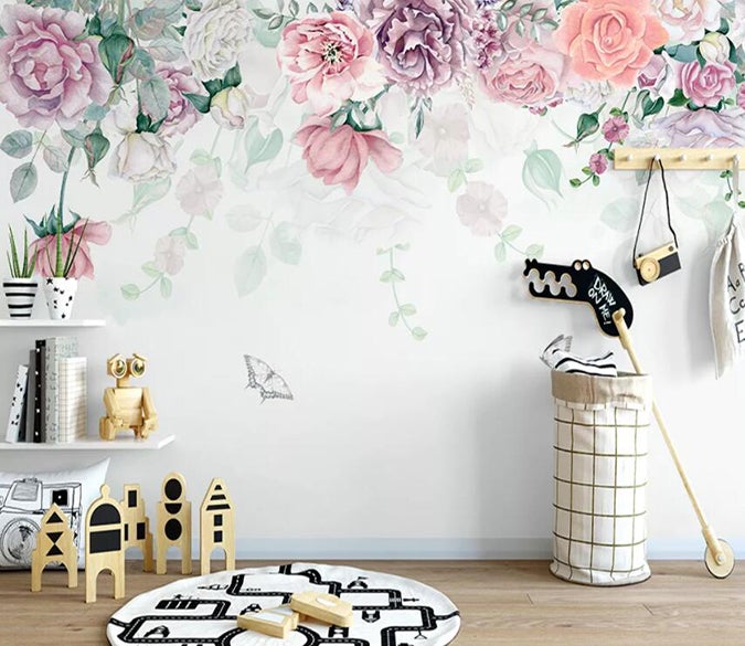 3D Colored Flowers 762 Wall Murals Wallpaper AJ Wallpaper 2 