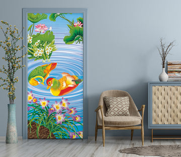 3D Mandarin Duck 24070 Door Mural