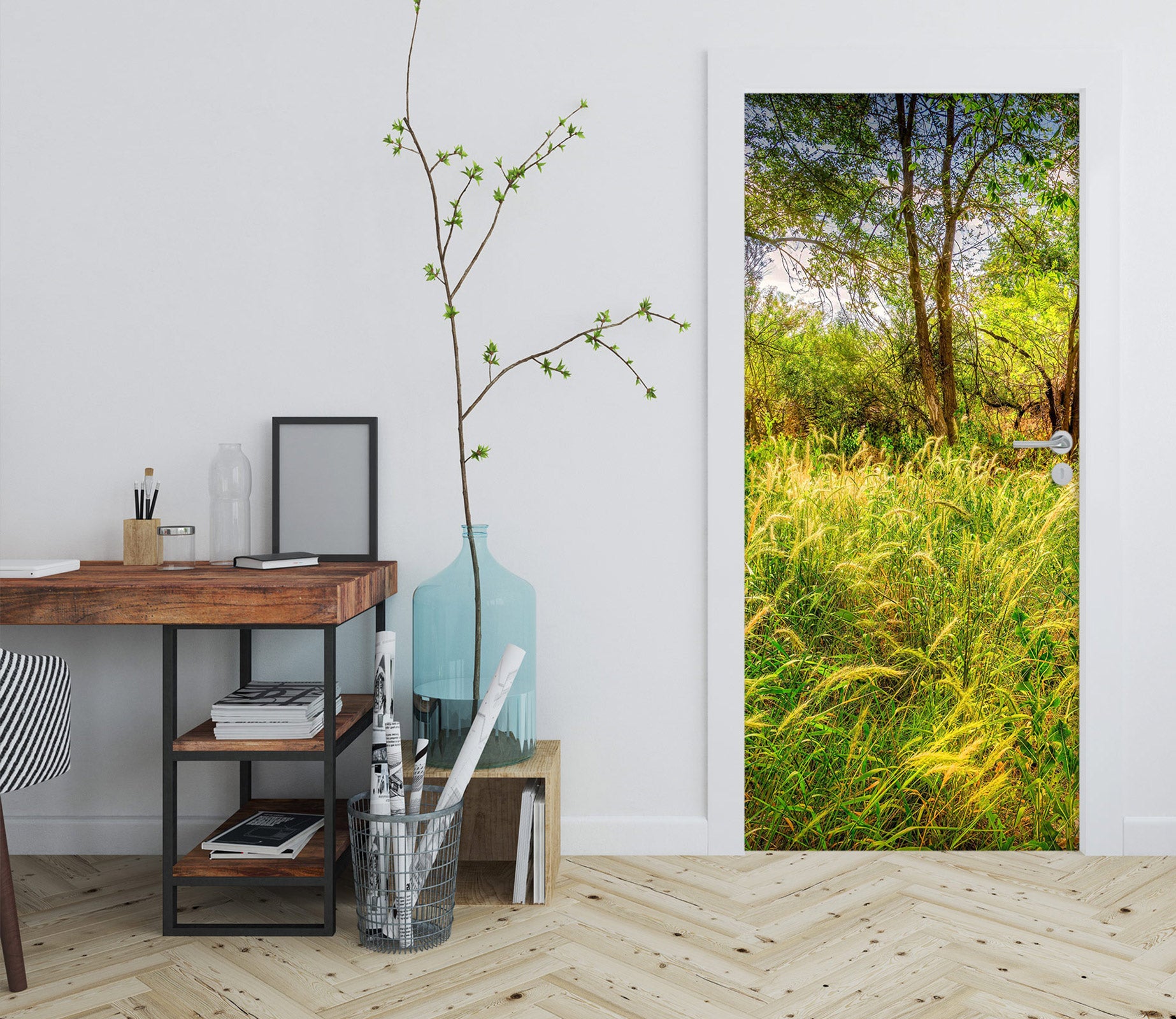 3D Grass Tree 10847 Beth Sheridan Door Mural