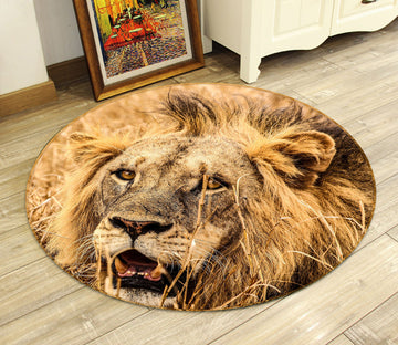 3D Lion 81271 Animal Round Non Slip Rug Mat