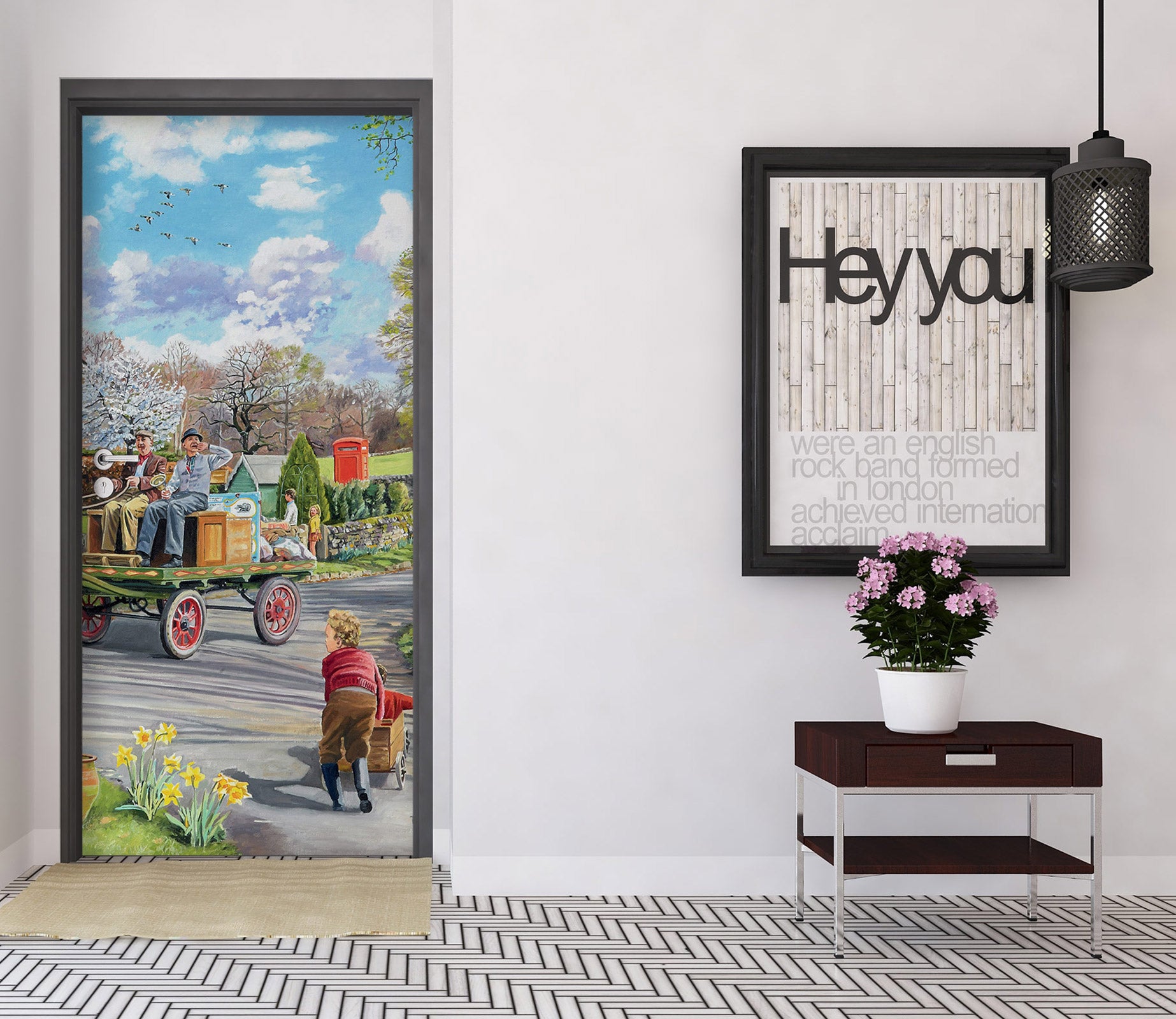 3D Lawn Tree Cart 103122 Trevor Mitchell Door Mural