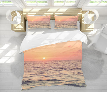 3D Sunset Sea 1046 Assaf Frank Bedding Bed Pillowcases Quilt