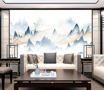 3D Line Mountain 339 Wall Murals Wallpaper AJ Wallpaper 2 