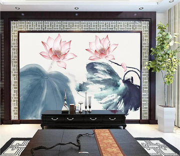 3D Lotus Flower 2782 Wall Murals Wallpaper AJ Wallpaper 2 