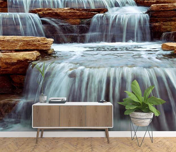 3D Small Waterfall WC138 Wall Murals