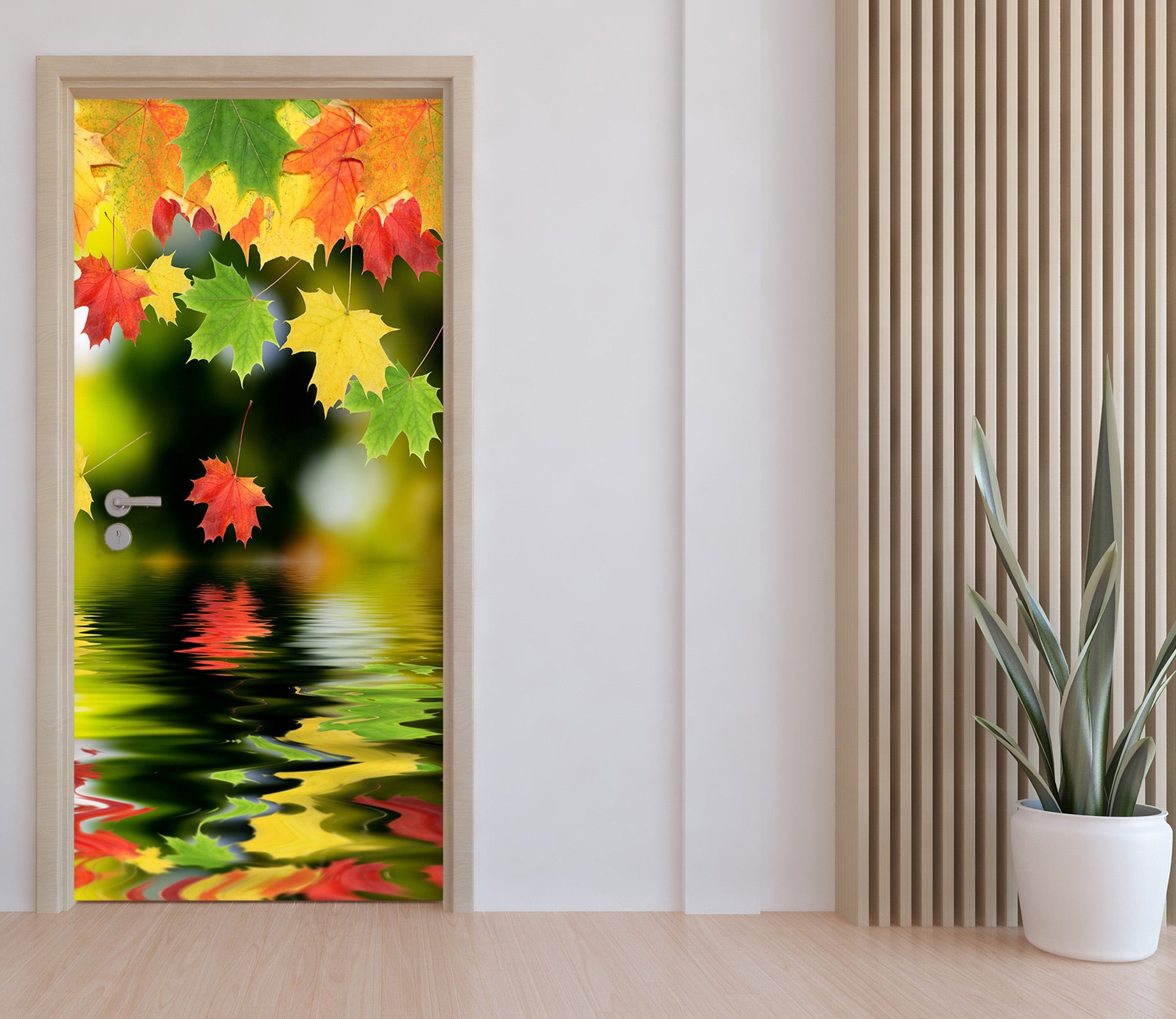 3D Leaves 24077 Door Mural