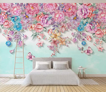 3D Fragrant Peony WC715 Wall Murals