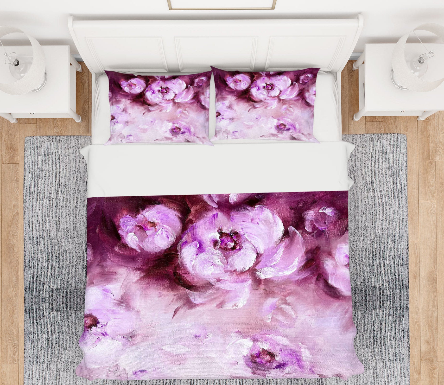 3D Purple Rose 467 Skromova Marina Bedding Bed Pillowcases Quilt