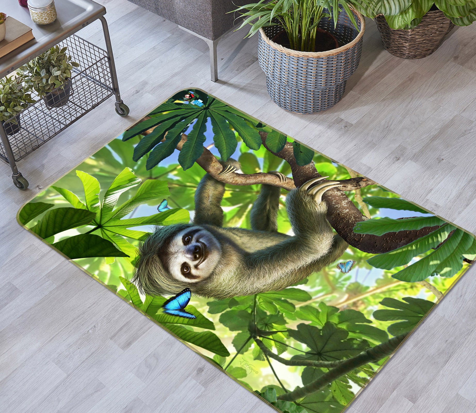 3D Sloth 85079 Jerry LoFaro Rug Non Slip Rug Mat