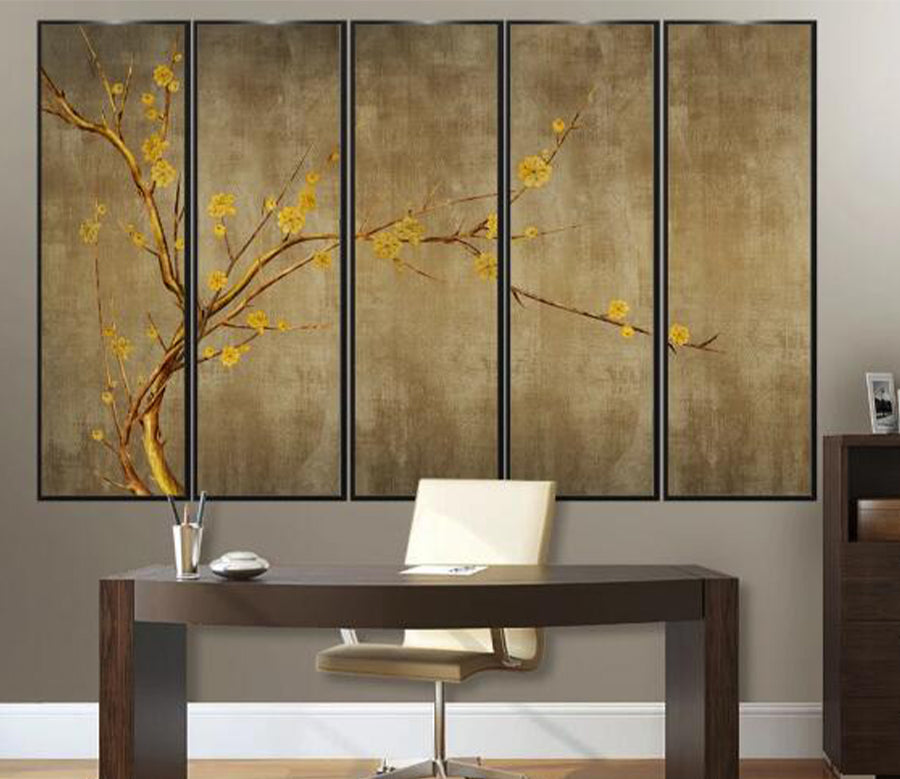 3D Yellow Plum WC2220 Wall Murals