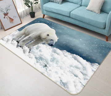 3D Snow Polar Bear 69007 Animal Non Slip Rug Mat