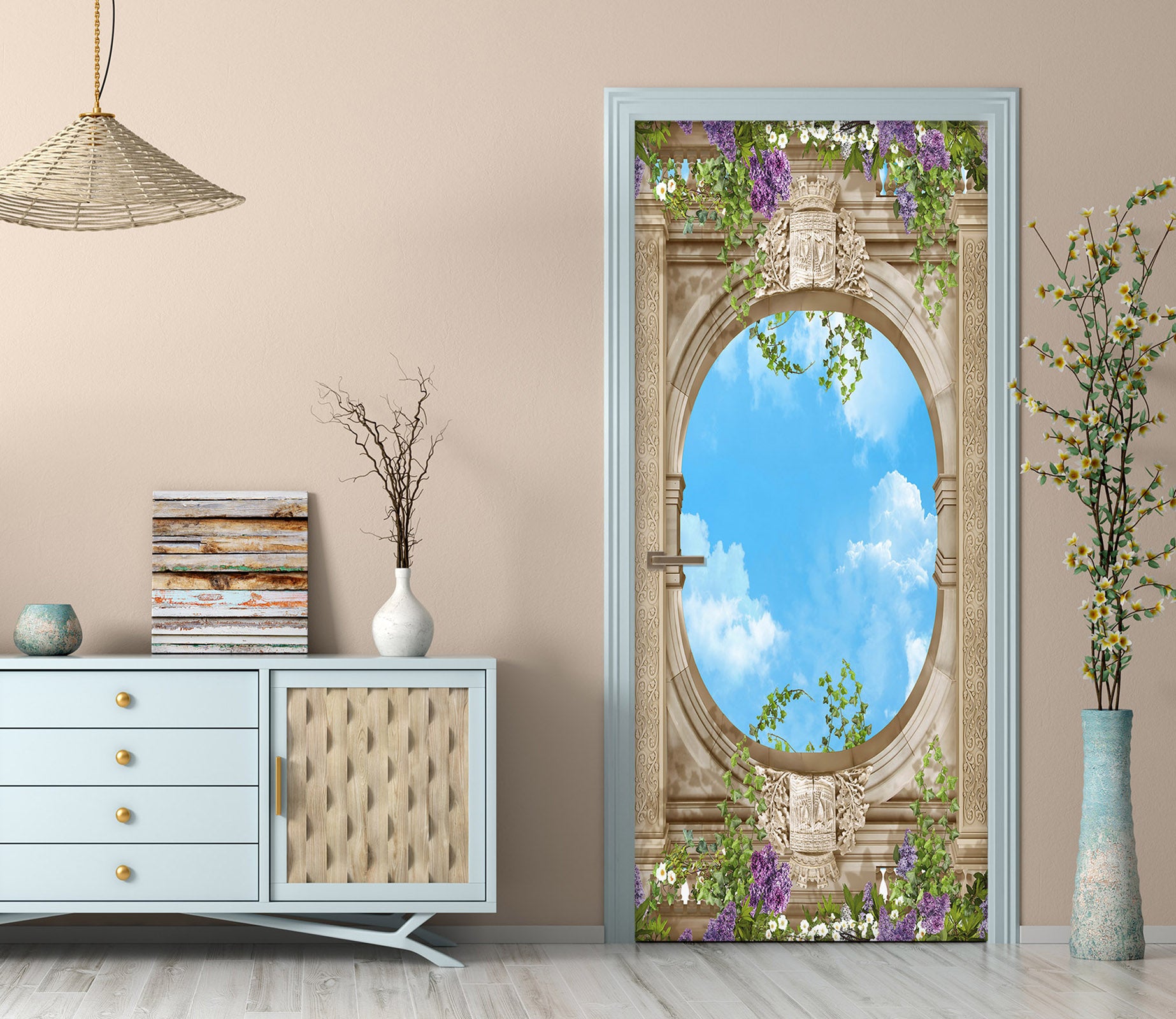 3D Circle Sky 22085 Door Mural