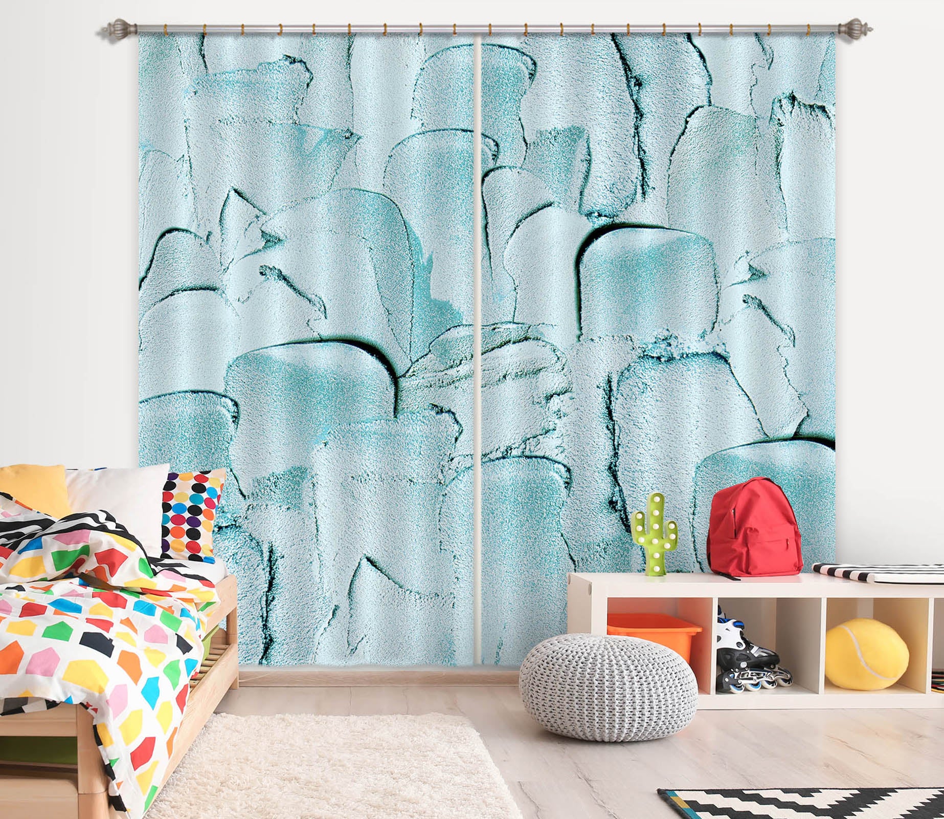 3D Pigment Painting 186 Uta Naumann Curtain Curtains Drapes