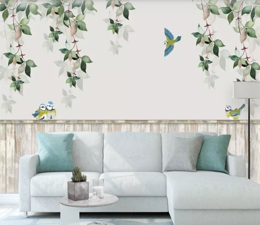 3D Vine Bird WC561 Wall Murals