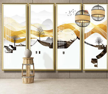 3D House Wall WC1804 Wall Murals