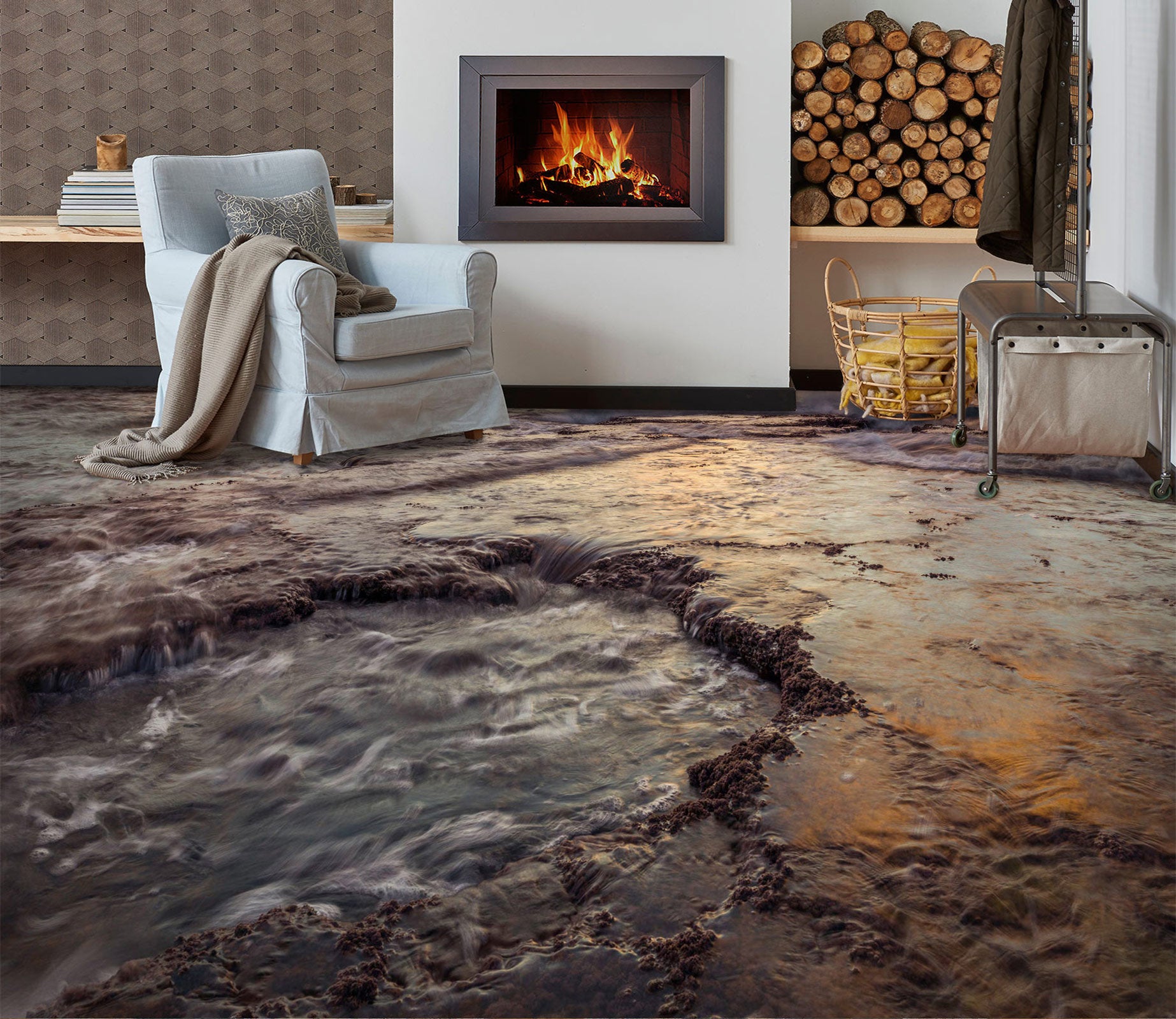 3D Puddle 9849 Assaf Frank Floor Mural