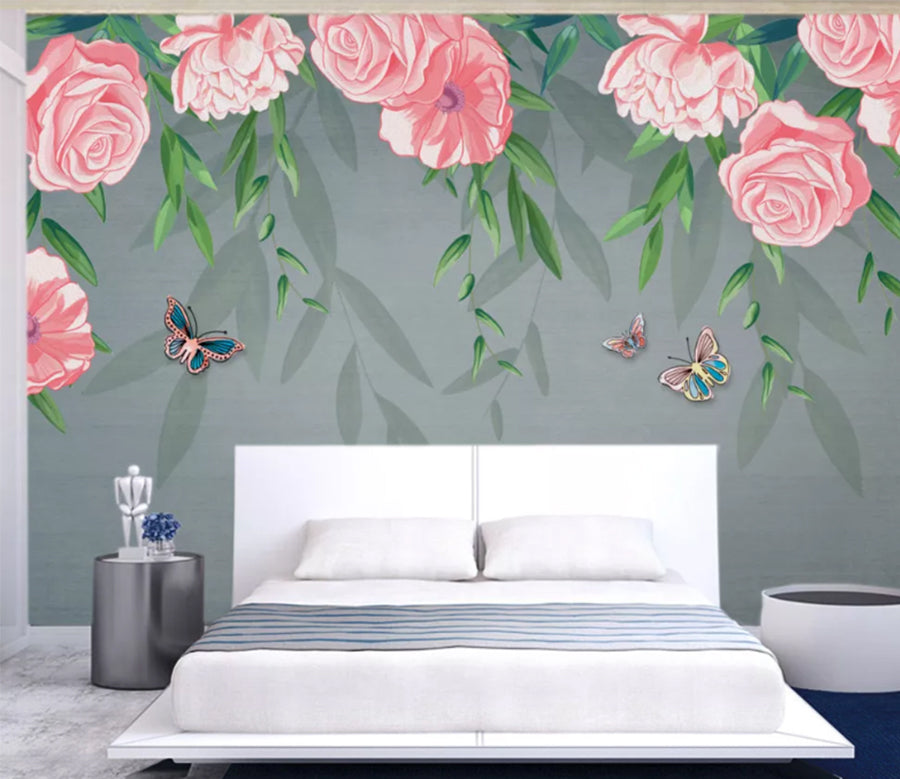 3D Rose Vine WC984 Wall Murals