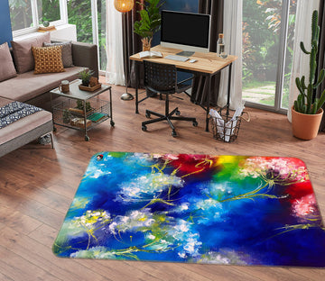 3D Painted Flowers 1249 Skromova Marina Rug Non Slip Rug Mat