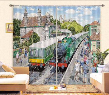 3D Corfe Castle Station 055 Trevor Mitchell Curtain Curtains Drapes Curtains AJ Creativity Home 