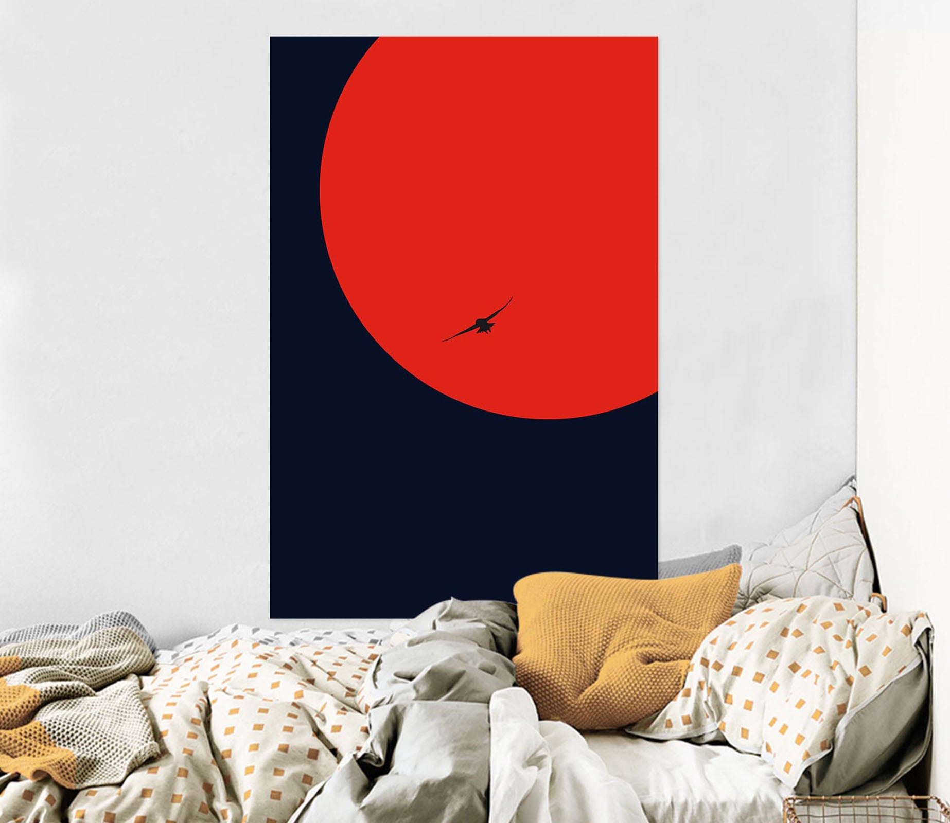 3D Red Sun 190 Boris Draschoff Wall Sticker