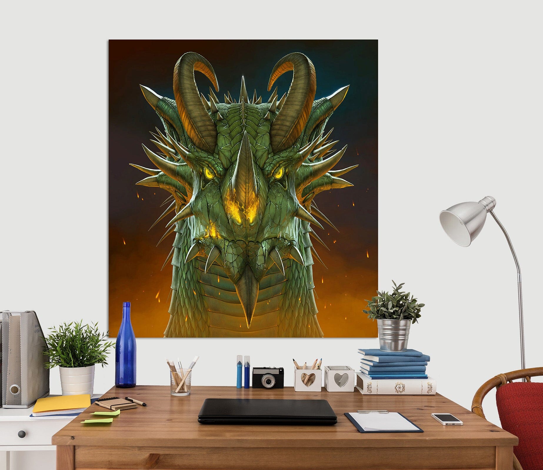 3D Dragon Portrait 034 Vincent Hie Wall Sticker Wallpaper AJ Wallpaper 2 