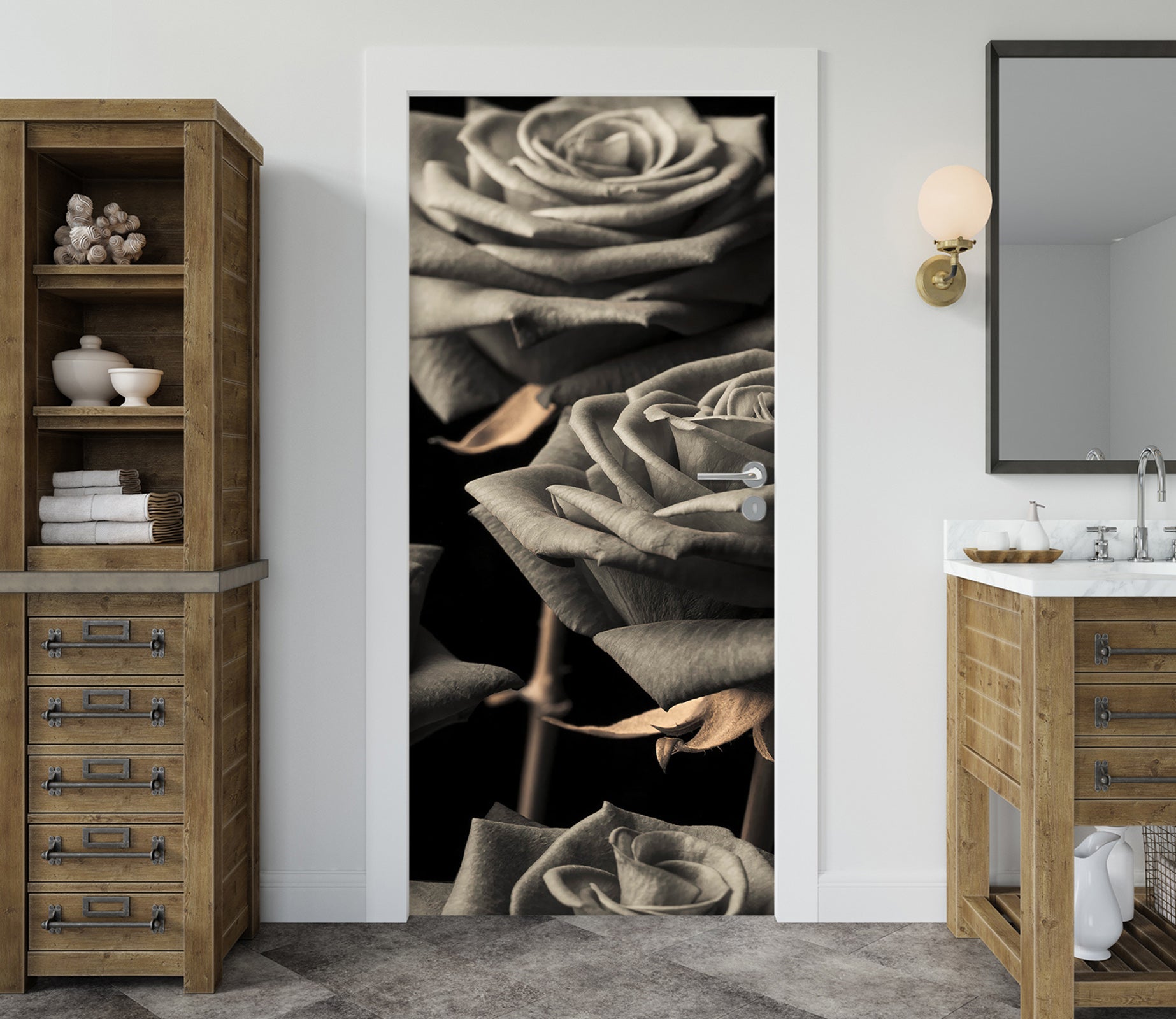 3D Art Rose 5035 Assaf Frank Door Mural