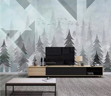 3D Foggy Forest 1575 Wall Murals Wallpaper AJ Wallpaper 2 