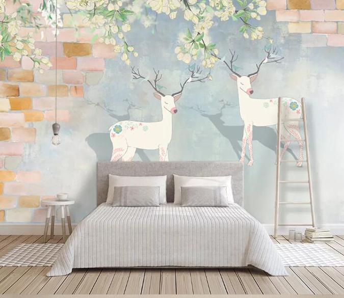 3D Cute Deer 370 Wall Murals Wallpaper AJ Wallpaper 2 