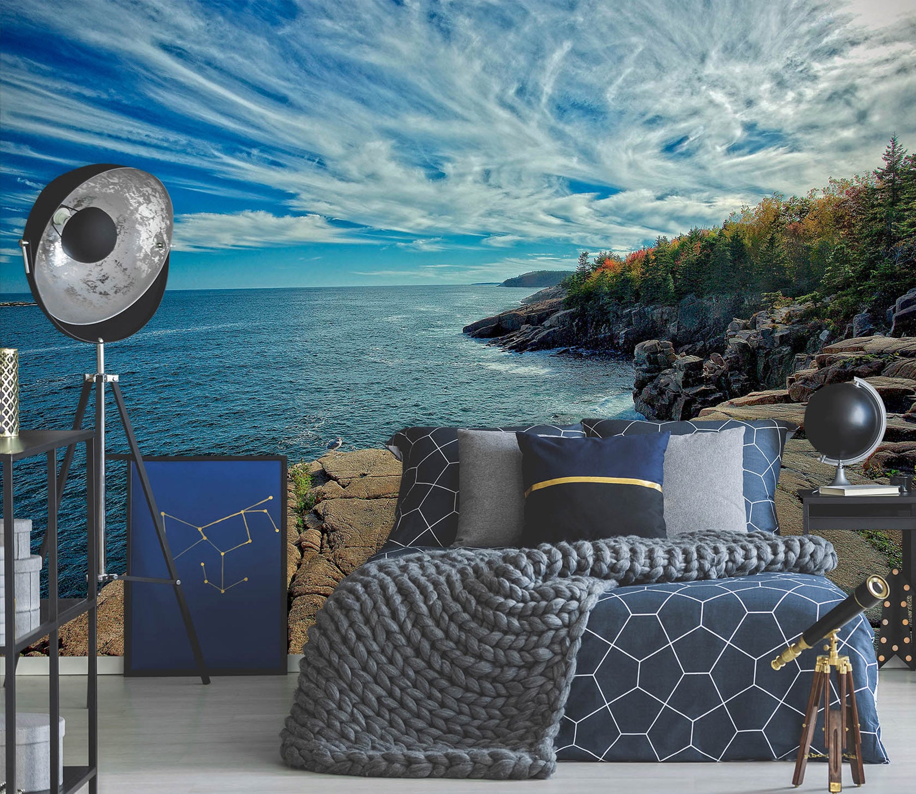 3D Coast Sky 61146 Kathy Barefield Wall Mural Wall Murals