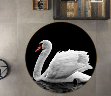 3D Swan 82052 Animal Round Non Slip Rug Mat