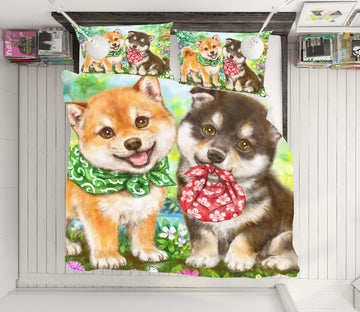 3D Cute Garden Dog 5850 Kayomi Harai Bedding Bed Pillowcases Quilt Cover Duvet Cover