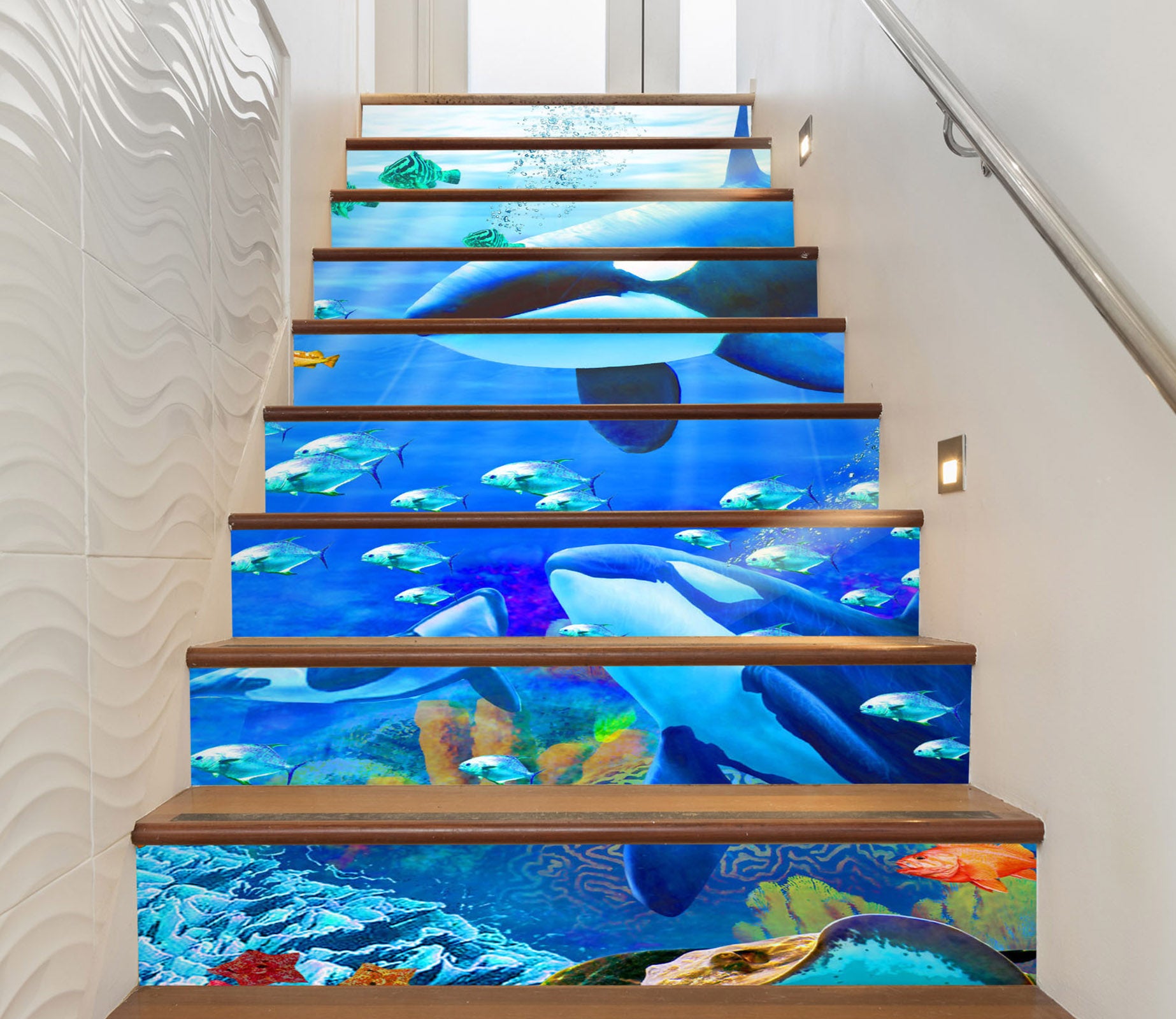 3D Ocean Killer Whale 96188 Adrian Chesterman Stair Risers