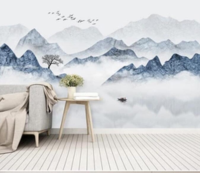 3D Misty Valley 2558 Wall Murals Wallpaper AJ Wallpaper 2 