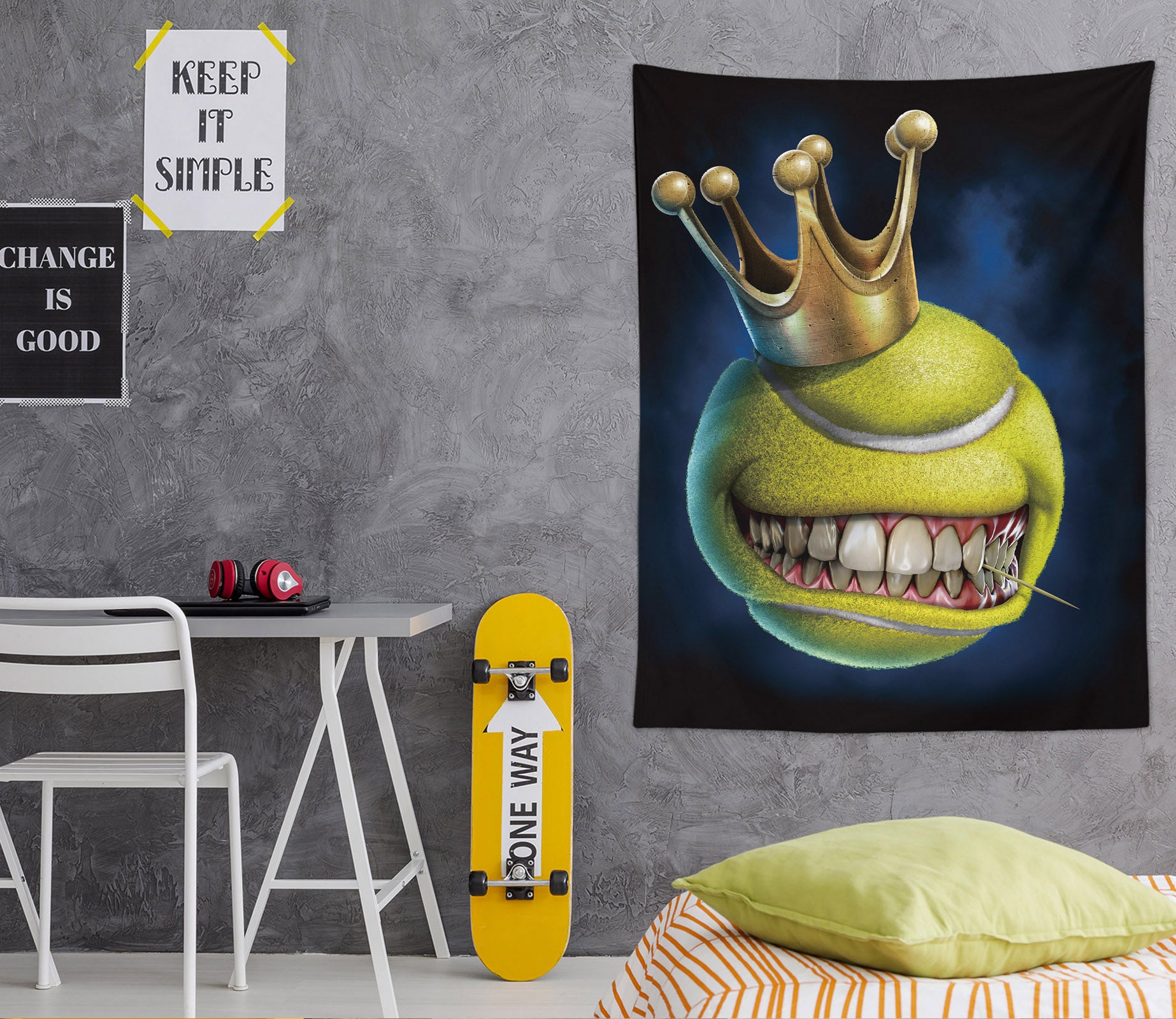 3D Crown Tennis 121151 Tom Wood Tapestry Hanging Cloth Hang