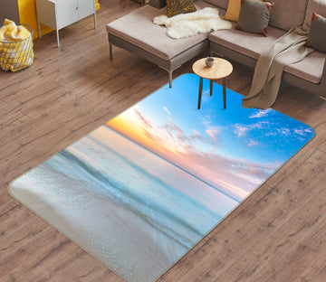 3D Sunset Sea Beach 186 Assaf Frank Rug Non Slip Rug Mat