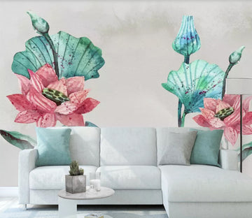 3D Lotus Seed WC555 Wall Murals