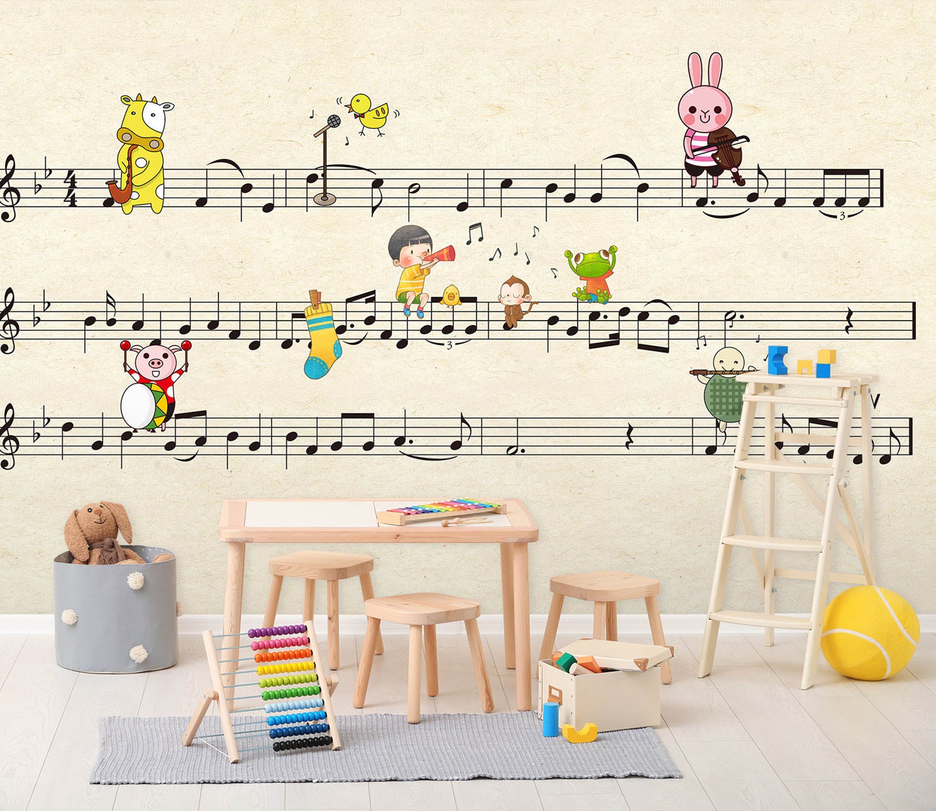 3D Piano Sheet Music 011 Wall Murals